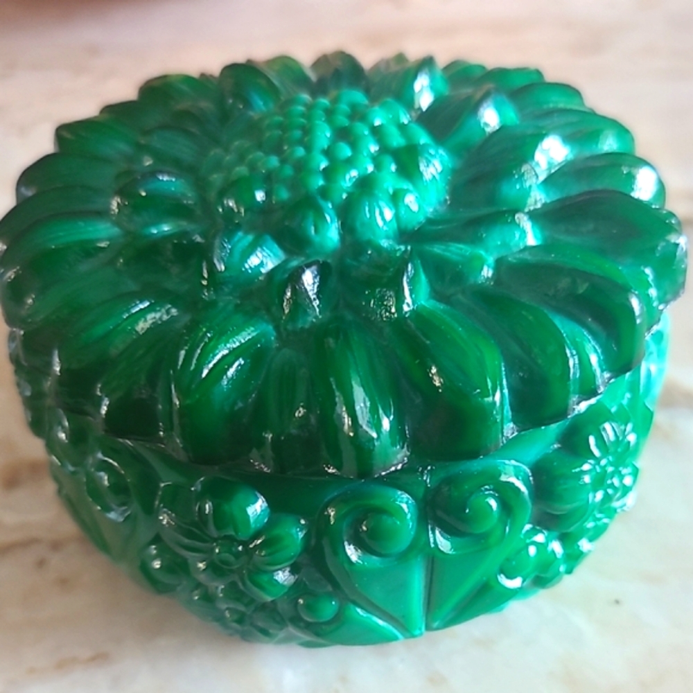 Green Floral Decorative Box